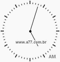 Relógio com Número Arábico Marcando 5h3min