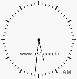Relógio com Número Arábico Marcando 5h31min