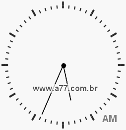 Relógio com Número Arábico Marcando 5h34min