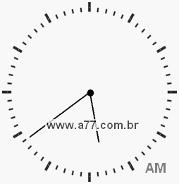 Relógio com Número Arábico Marcando 5h39min