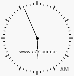 Relógio com Número Arábico Marcando 5h56min