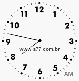 Relógio com Número Arábico Marcando 7h47min