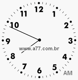 Relógio com Número Arábico Marcando 7h49min
