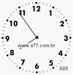 Relógio com Número Arábico Marcando 7h54min
