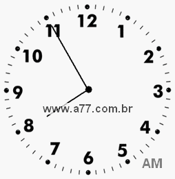 Relógio com Número Arábico Marcando 7h55min