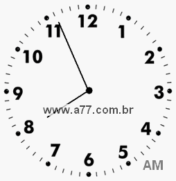 Relógio com Número Arábico Marcando 7h56min