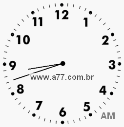Relógio com Número Arábico Marcando 8h42min