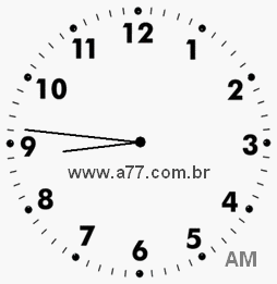 Relógio com Número Arábico Marcando 8h46min