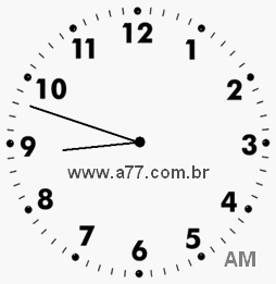 Relógio com Número Arábico Marcando 8h48min