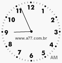 Relógio com Número Arábico Marcando 8h56min