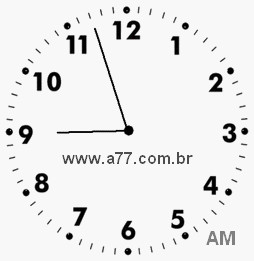 Relógio com Número Arábico Marcando 8h57min