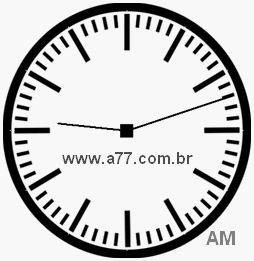 Relógio com Número Arábico Marcando 9h12min