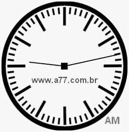 Relógio com Número Arábico Marcando 9h13min