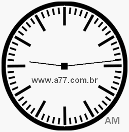 Relógio com Número Arábico Marcando 9h14min