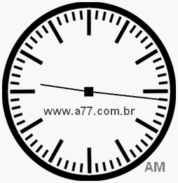 Relógio com Número Arábico Marcando 9h16min