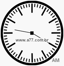 Relógio com Número Arábico Marcando 9h20min