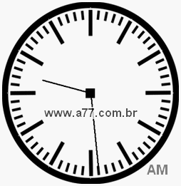 Relógio com Número Arábico Marcando 9h29min