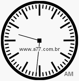 Relógio com Número Arábico Marcando 9h31min