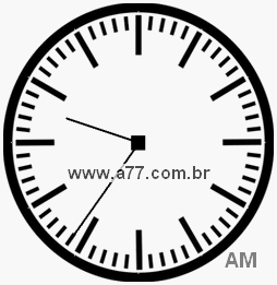 Relógio com Número Arábico Marcando 9h36min