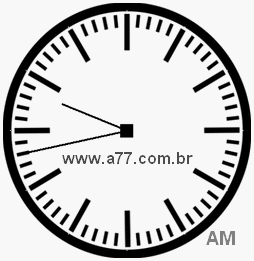 Relógio com Número Arábico Marcando 9h43min