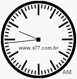 Relógio com Número Arábico Marcando 9h44min
