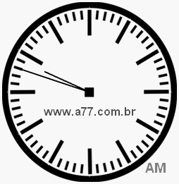 Relógio com Número Arábico Marcando 9h48min
