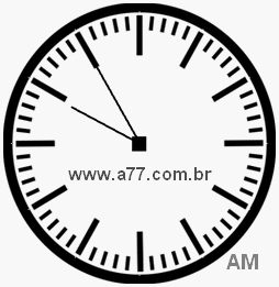 Relógio com Número Arábico Marcando 9h55min