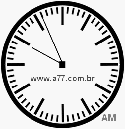 Relógio com Número Arábico Marcando 9h56min