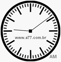 Relógio com Número Arábico Marcando 9h9min