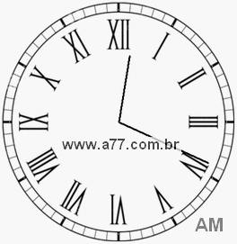 Relógio com Número Romano Marcando 0h19min