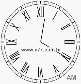 Relógio com Número Romano Marcando 0h20min