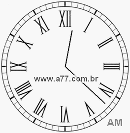 Relógio com Número Romano Marcando 0h22min