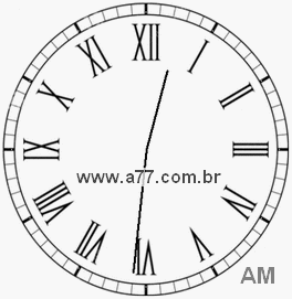 Relógio com Número Romano Marcando 0h31min