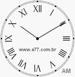 Relógio com Número Romano Marcando 10h10min