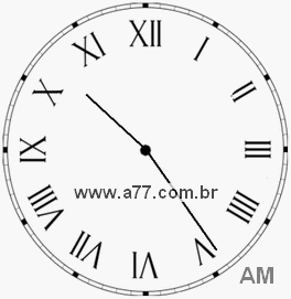 Relógio com Número Romano Marcando 10h24min