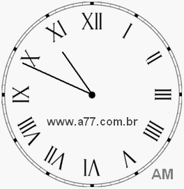 Relógio com Número Romano Marcando 10h49min