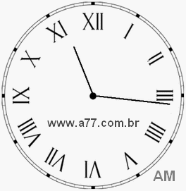 Relógio com Número Romano Marcando 11h16min