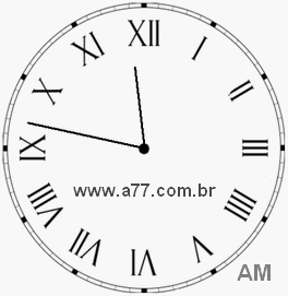 Relógio com Número Romano Marcando 11h47min