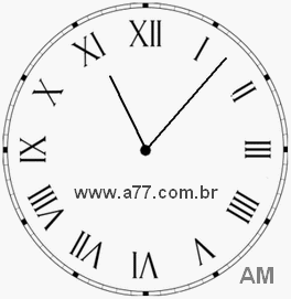 Relógio com Número Romano Marcando 11h7min