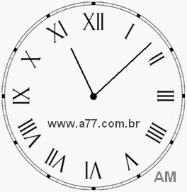 Relógio com Número Romano Marcando 11h8min