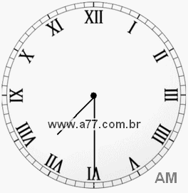 Relógio com Número Romano Marcando 7h30min