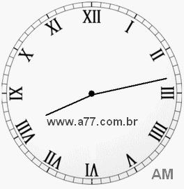 Relógio com Número Romano Marcando 8h13min