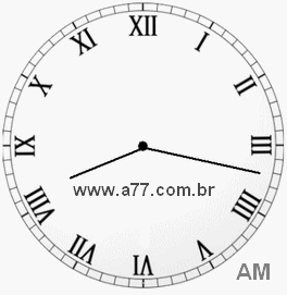 Relógio com Número Romano Marcando 8h17min