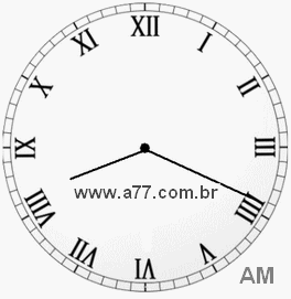 Relógio com Número Romano Marcando 8h19min