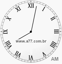 Relógio com Número Romano Marcando 8h2min