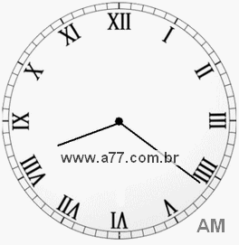 Relógio com Número Romano Marcando 8h21min