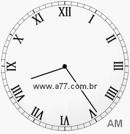 Relógio com Número Romano Marcando 8h24min