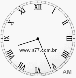 Relógio com Número Romano Marcando 8h26min