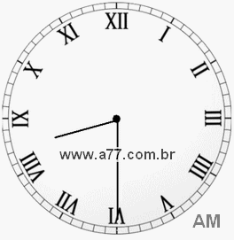 Relógio com Número Romano Marcando 8h30min