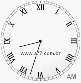 Relógio com Número Romano Marcando 8h33min